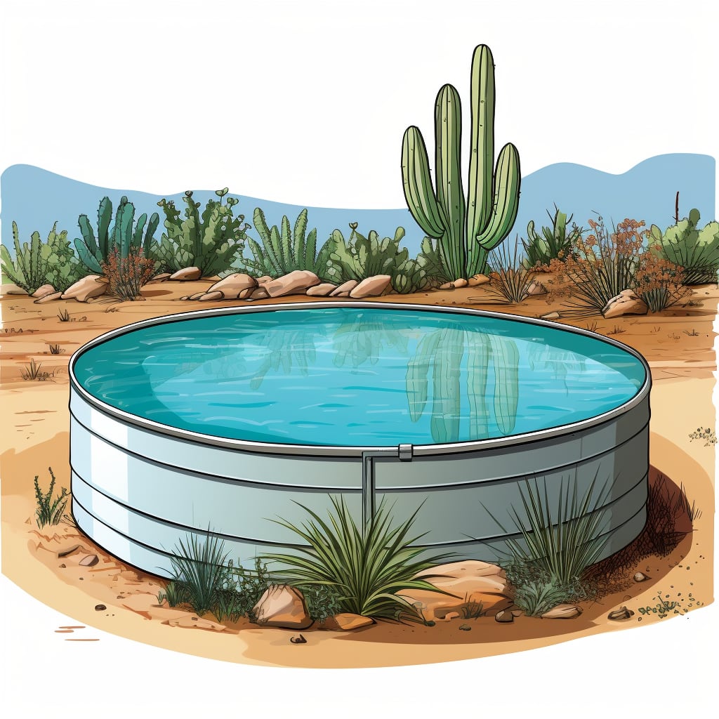 Stock Tank Pool in Desert